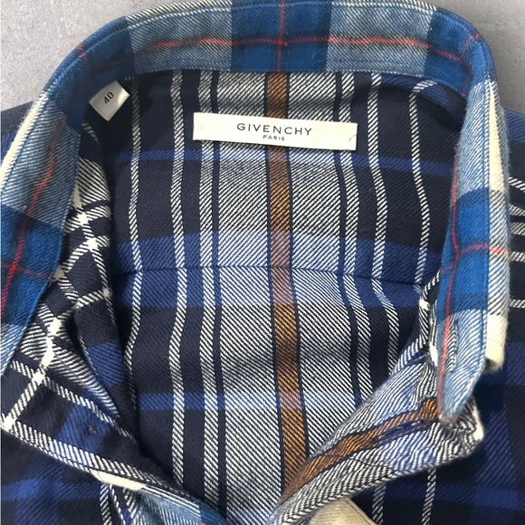 **Sold** Givenchy Pieced Flannel Shirt - Picture 3 of 9